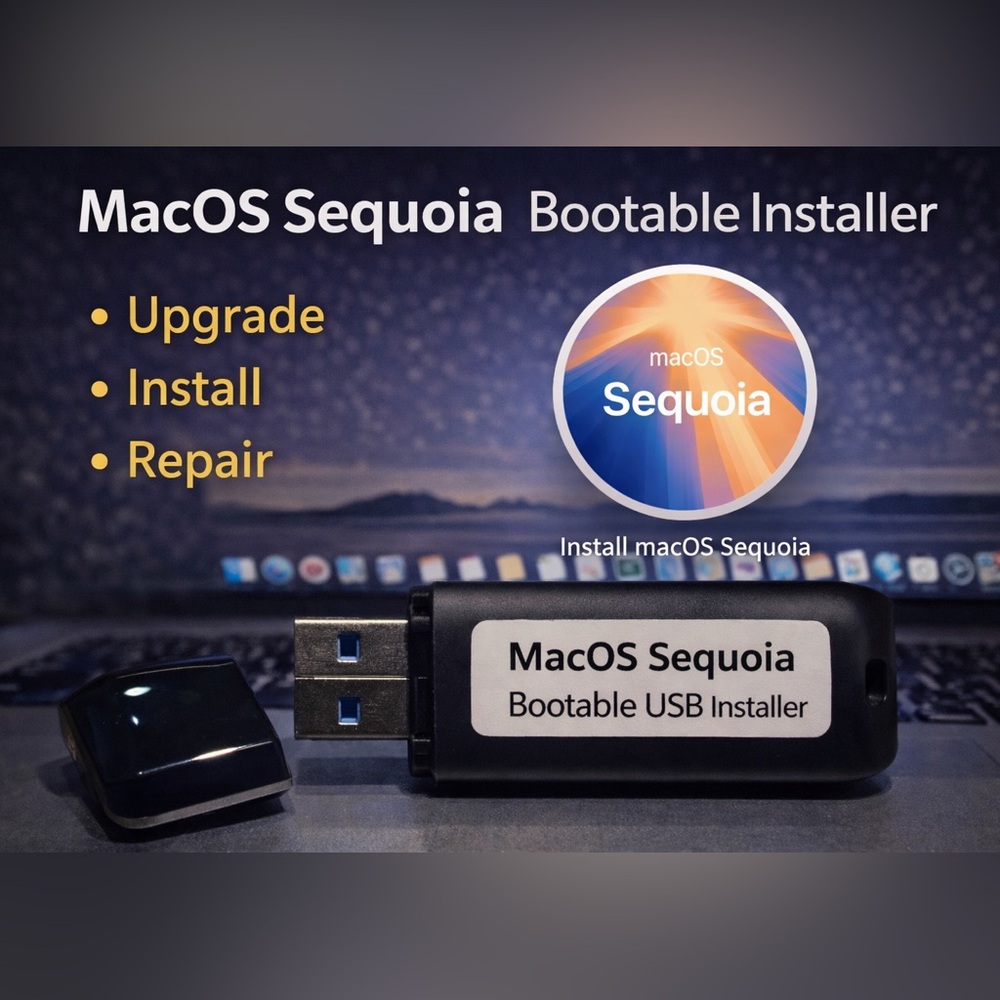 Install the new Apple MacOS Sequoia from a Bootable 32GB USB Installer, Mac OS